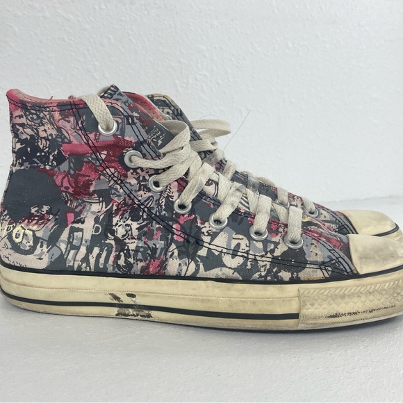 Vintage Converse Size 6 Custom Graffiti Chuck Taylor All Star High Top, Artisan - Picture 2 of 16